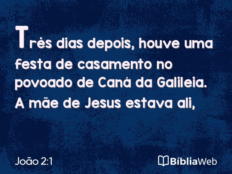 João 2:1 em imagem para compartilhar