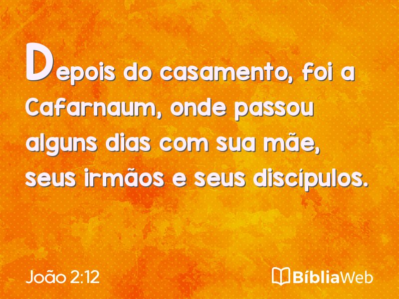 João 2:12 em imagem para compartilhar