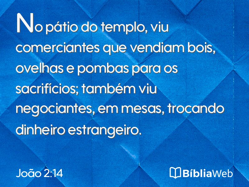 João 2:14 em imagem para compartilhar