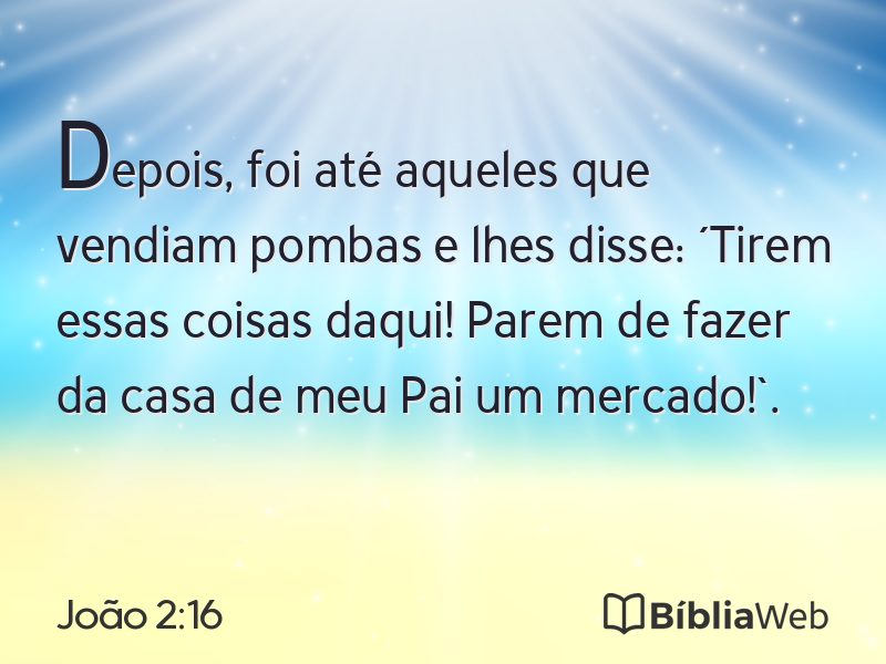 João 2:16 em imagem para compartilhar