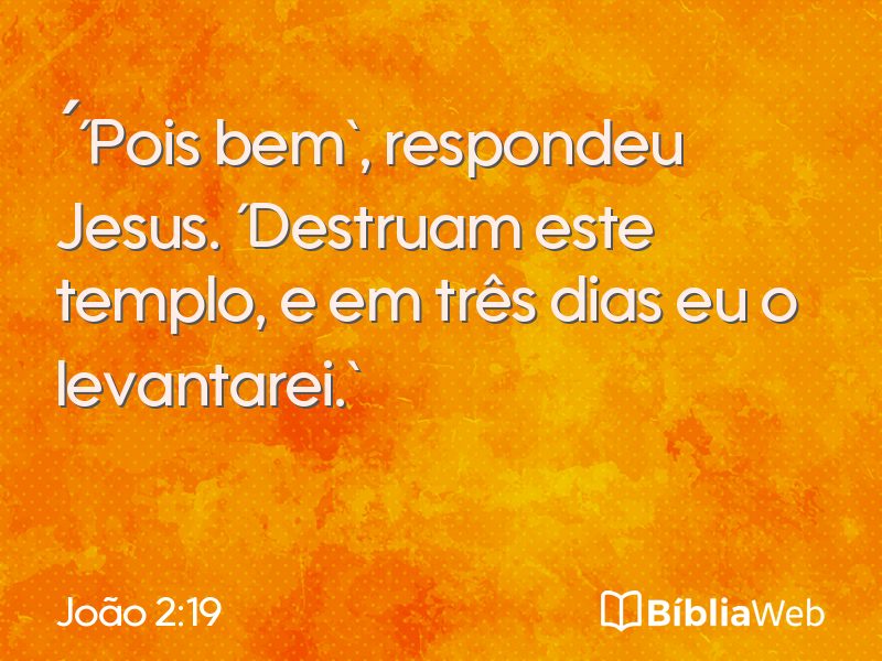 João 2:19 em imagem para compartilhar