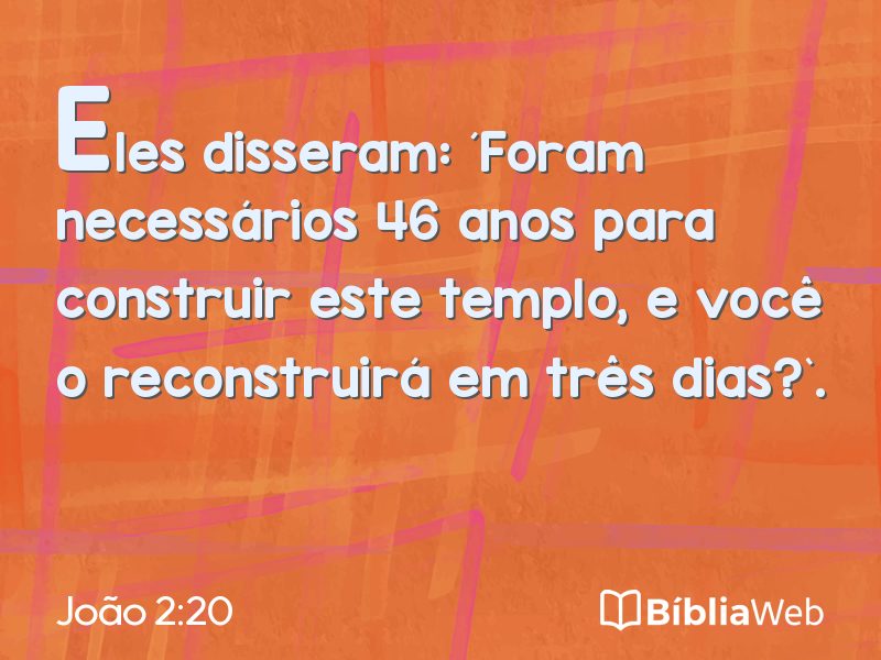 João 2:20 em imagem para compartilhar
