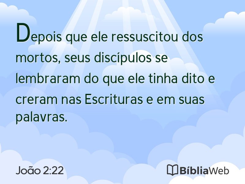 João 2:22 em imagem para compartilhar
