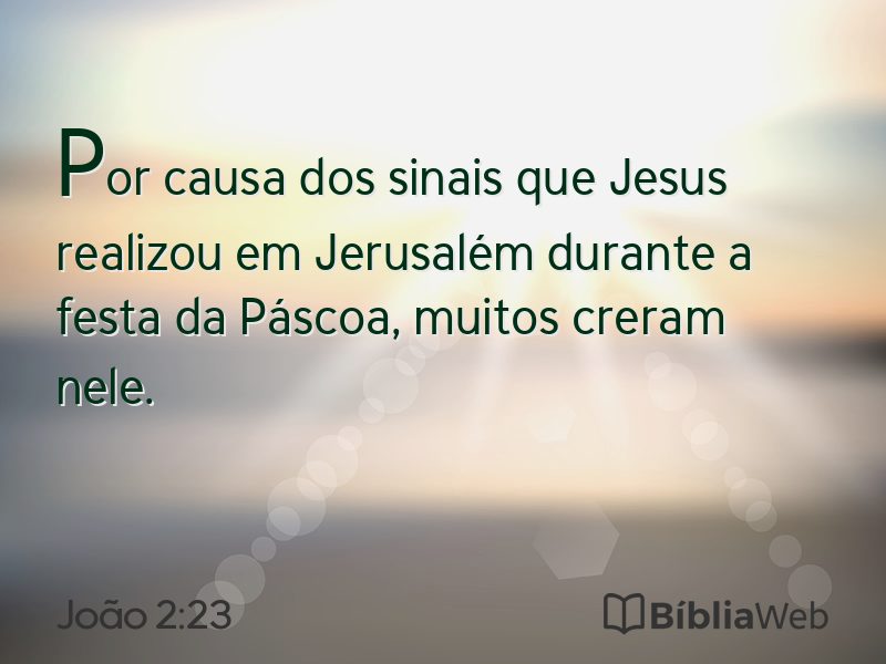 João 2:23 em imagem para compartilhar