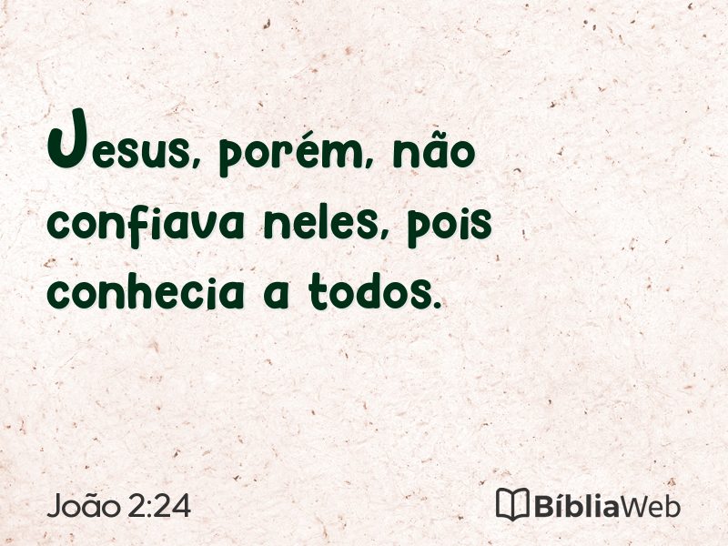 João 2:24 em imagem para compartilhar