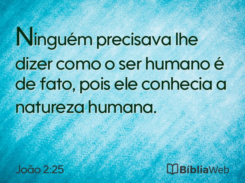 João 2:25 em imagem para compartilhar