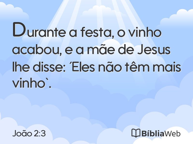 João 2:3 em imagem para compartilhar