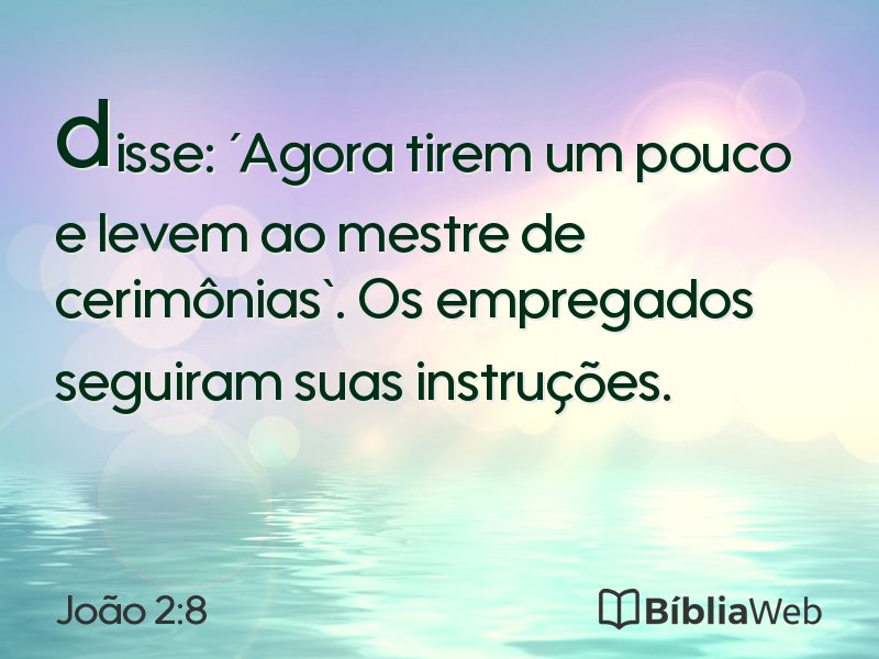 João 2:8 em imagem para compartilhar