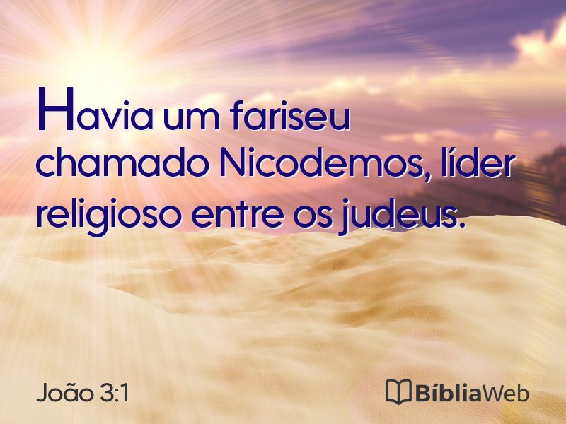 João 3:1 em imagem para compartilhar