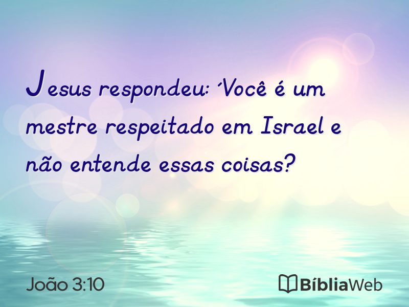 João 3:10 em imagem para compartilhar