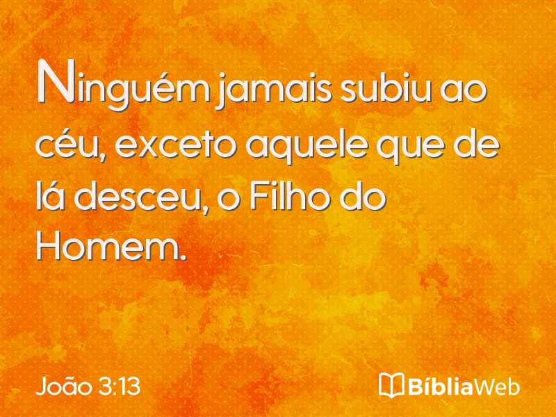 João 3:13 em imagem para compartilhar