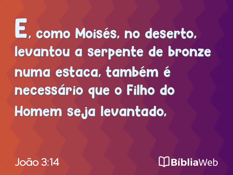 João 3:14 em imagem para compartilhar