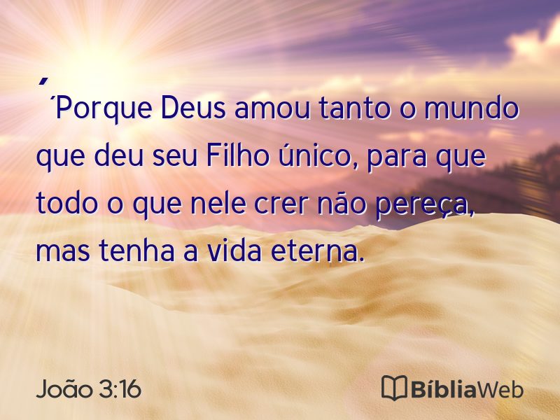João 3:16 em imagem para compartilhar