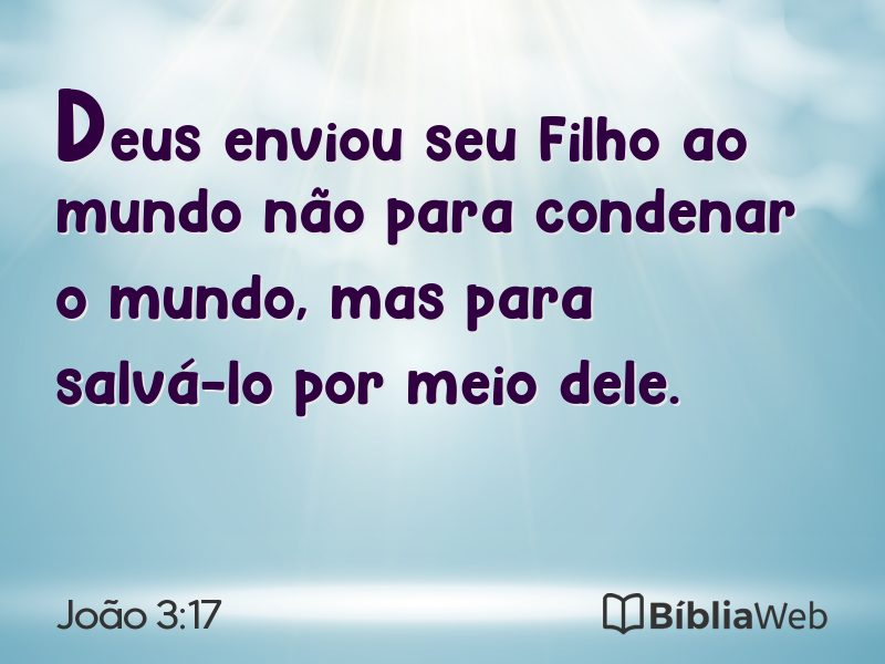João 3:17 em imagem para compartilhar