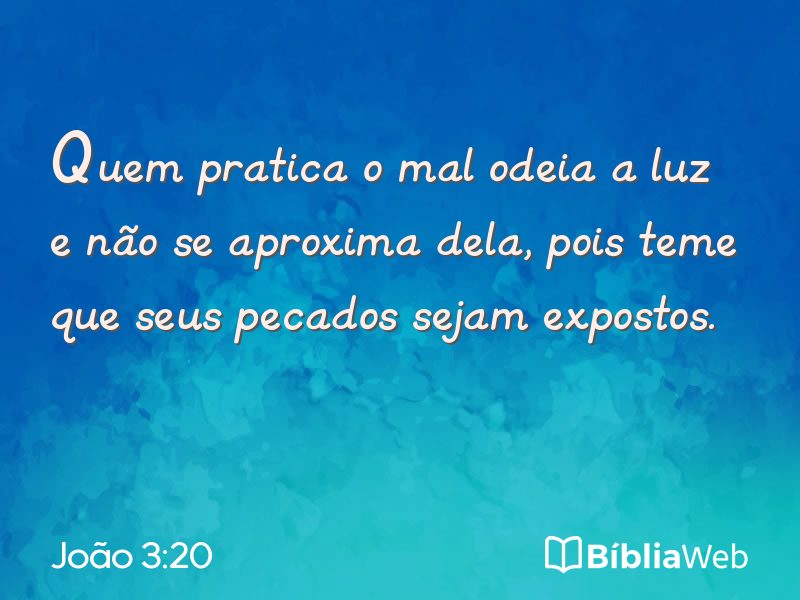 João 3:20 em imagem para compartilhar