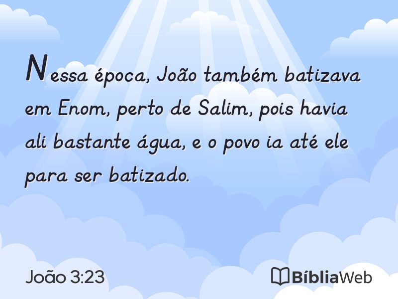 João 3:23 em imagem para compartilhar