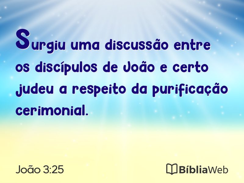 João 3:25 em imagem para compartilhar