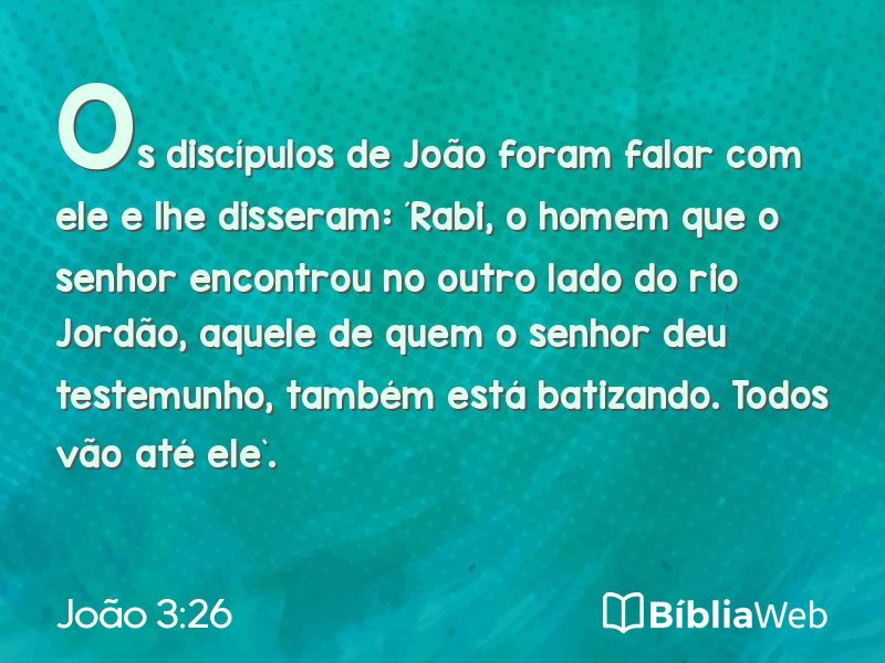 João 3:26 em imagem para compartilhar