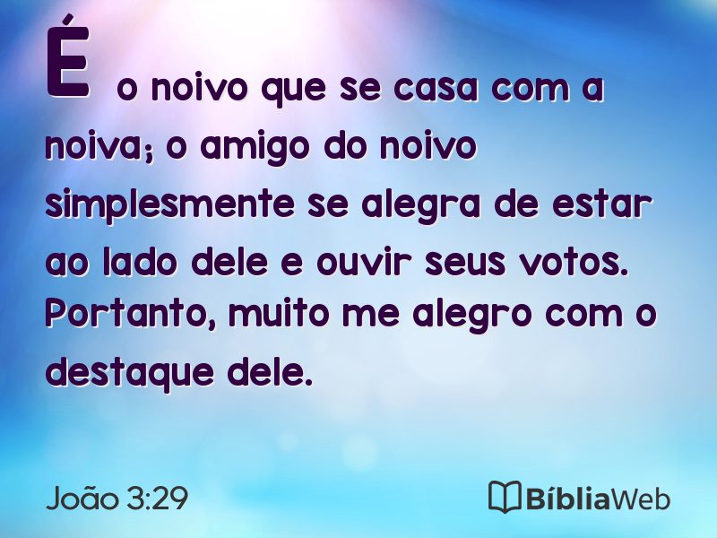João 3:29 em imagem para compartilhar