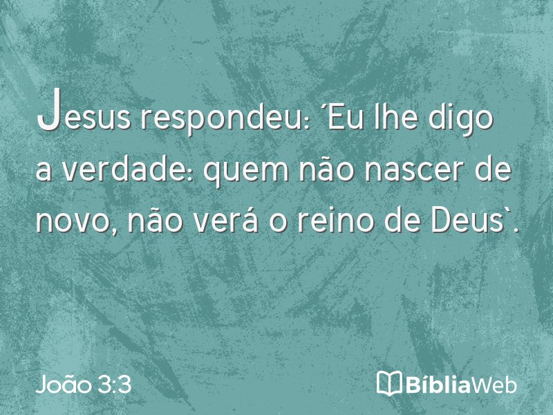 João 3:3 em imagem para compartilhar