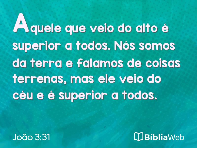 João 3:31 em imagem para compartilhar