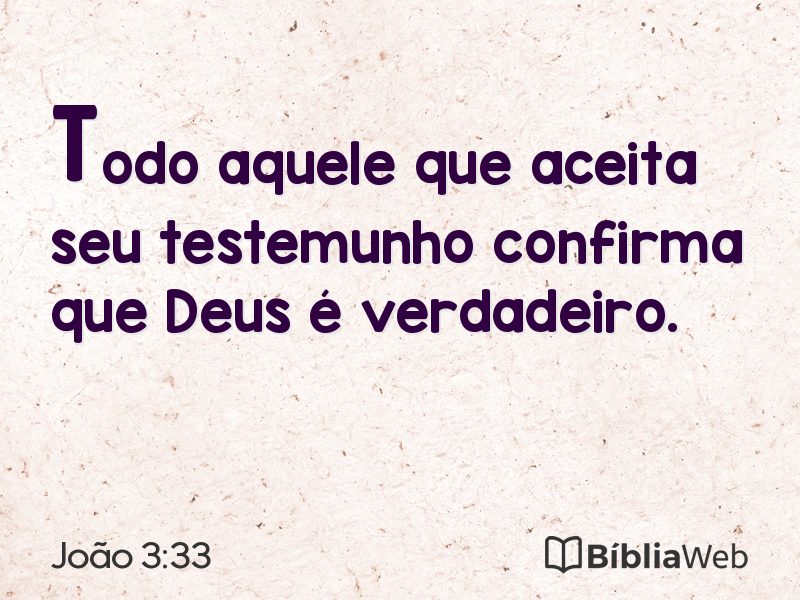 João 3:33 em imagem para compartilhar