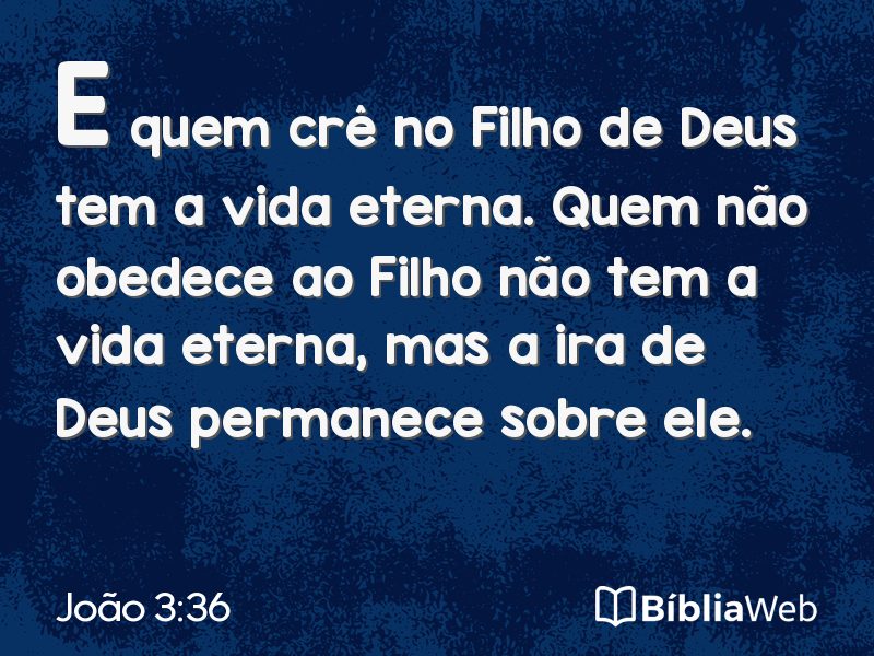 João 3:36 em imagem para compartilhar