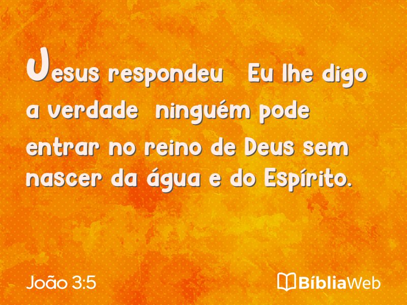 João 3:5 em imagem para compartilhar