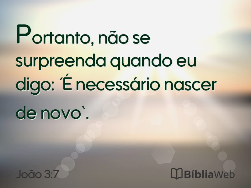 João 3:7 em imagem para compartilhar