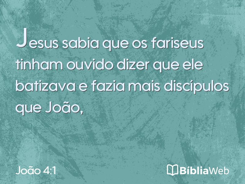 João 4:1 em imagem para compartilhar