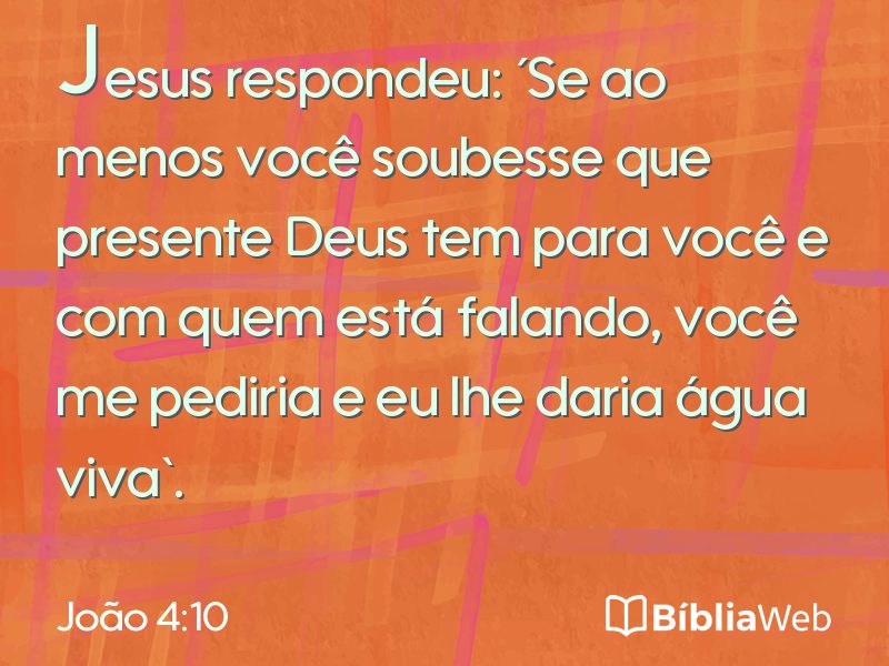 João 4:10 em imagem para compartilhar