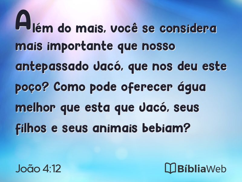 João 4:12 em imagem para compartilhar
