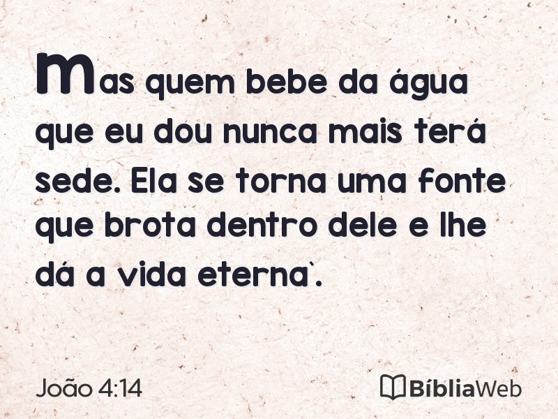 João 4:14 em imagem para compartilhar
