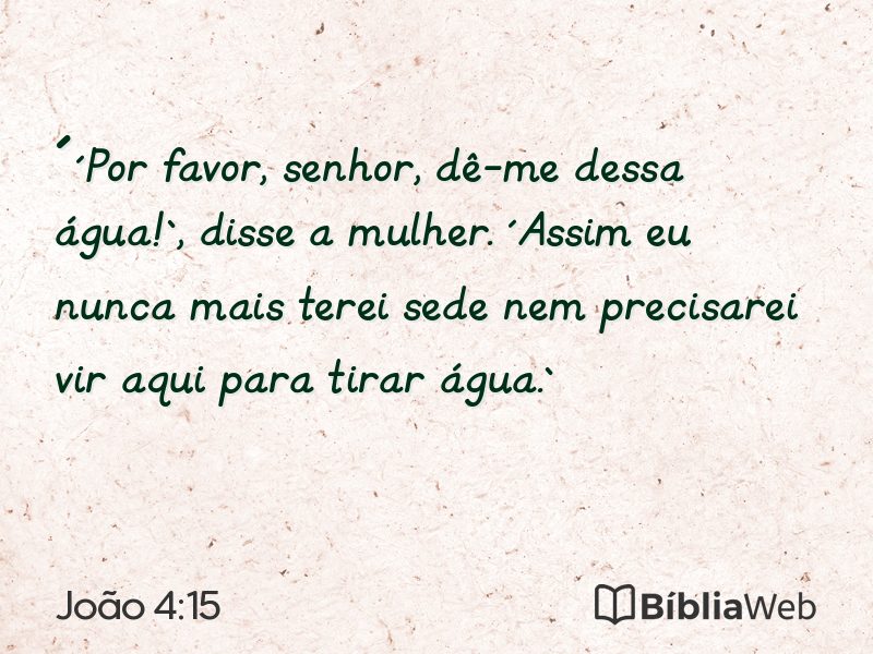 João 4:15 em imagem para compartilhar