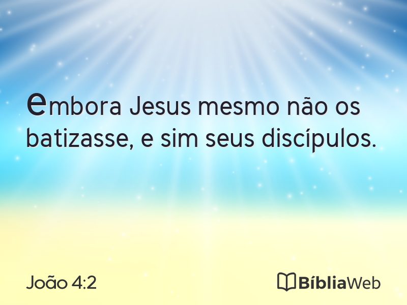 João 4:2 em imagem para compartilhar
