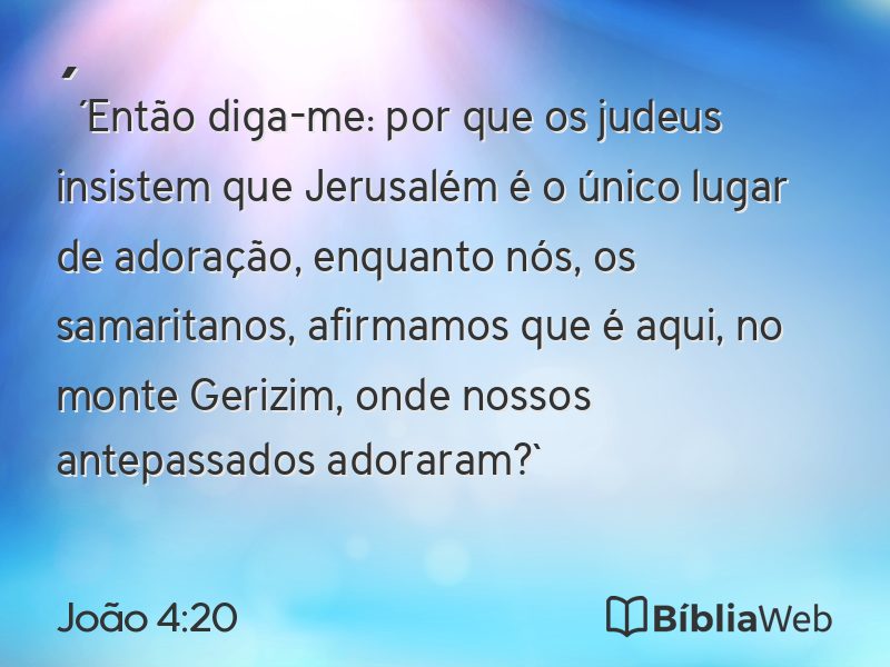 João 4:20 em imagem para compartilhar