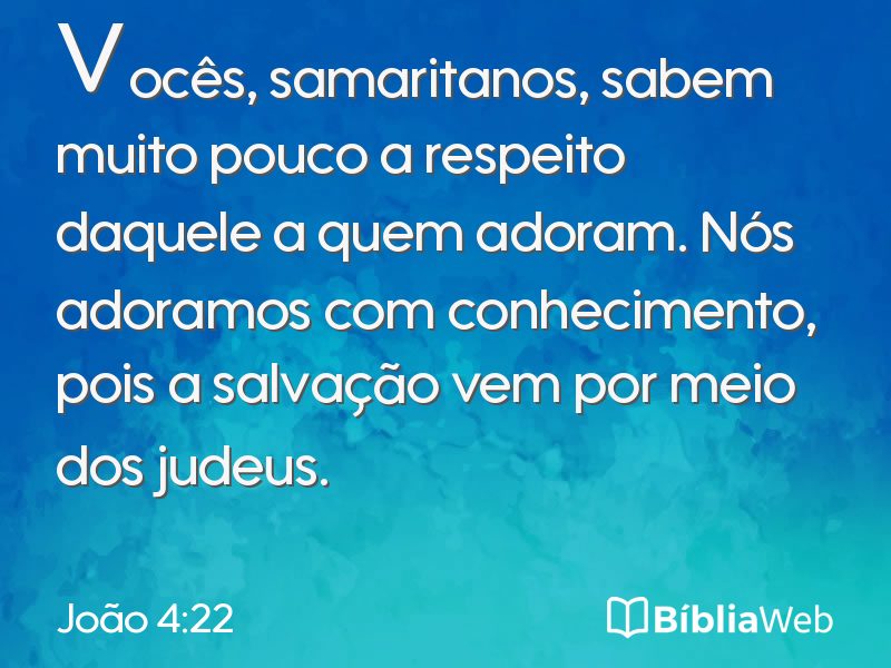 João 4:22 em imagem para compartilhar