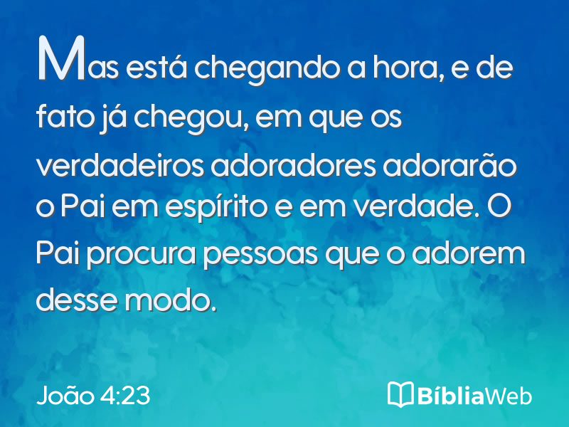 João 4:23 em imagem para compartilhar