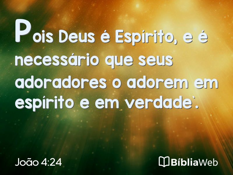 João 4:24 em imagem para compartilhar