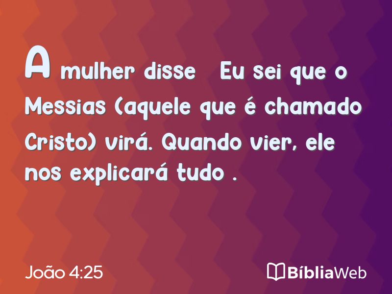 João 4:25 em imagem para compartilhar