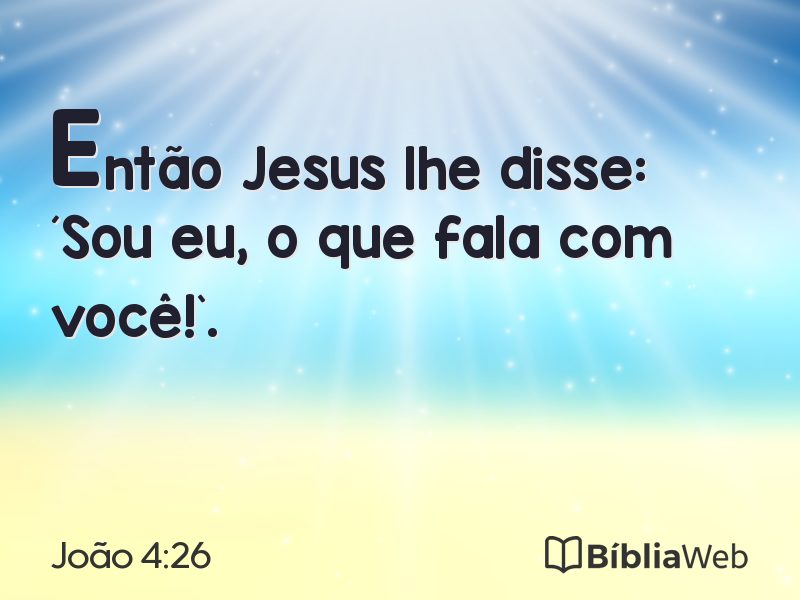 João 4:26 em imagem para compartilhar
