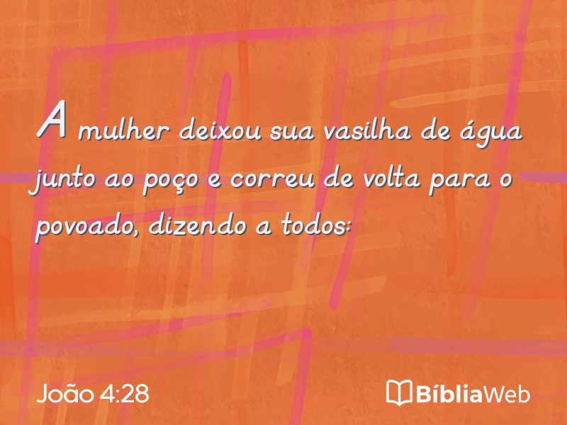 João 4:28 em imagem para compartilhar
