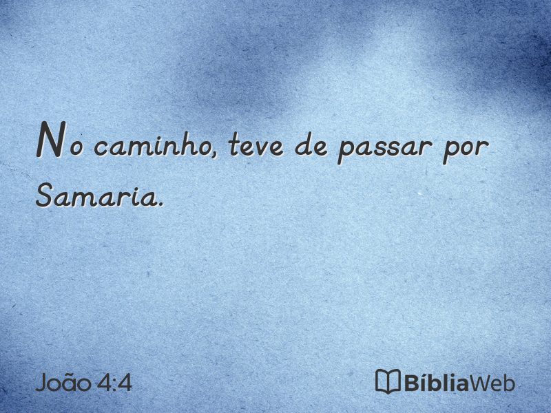 João 4:4 em imagem para compartilhar