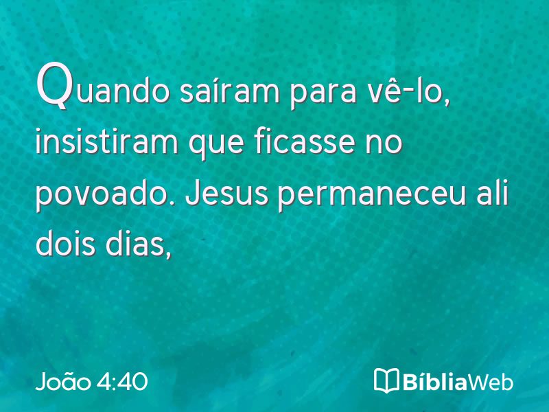 João 4:40 em imagem para compartilhar