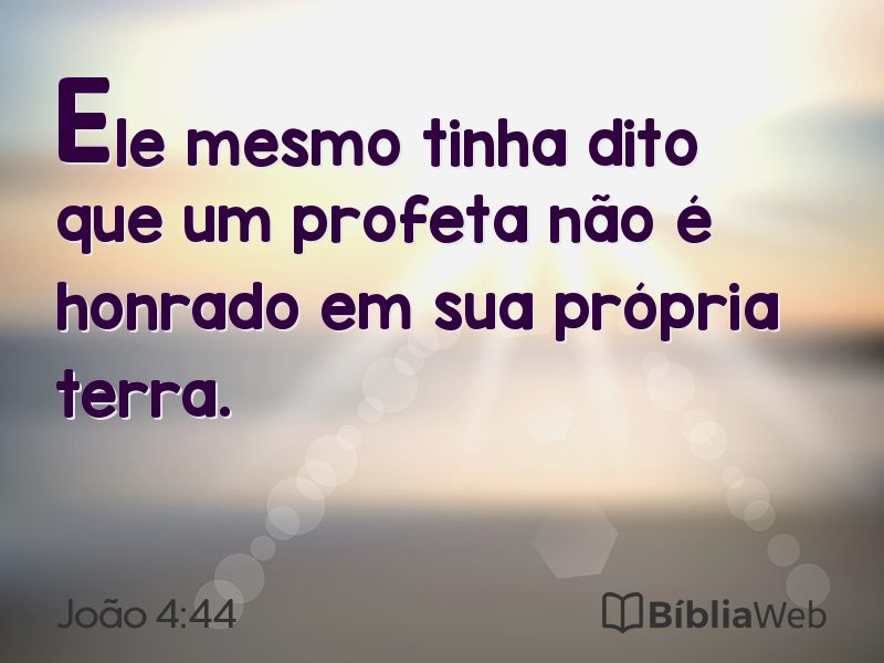 João 4:44 em imagem para compartilhar