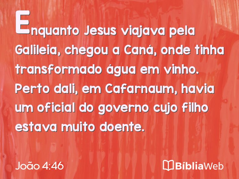 João 4:46 em imagem para compartilhar