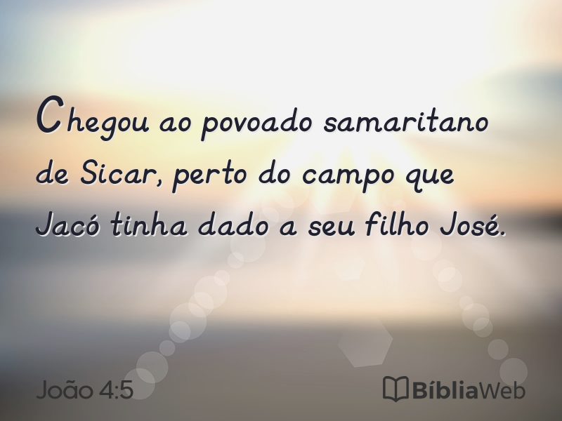 João 4:5 em imagem para compartilhar