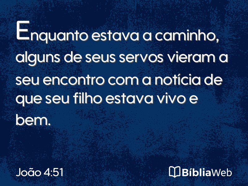 João 4:51 em imagem para compartilhar