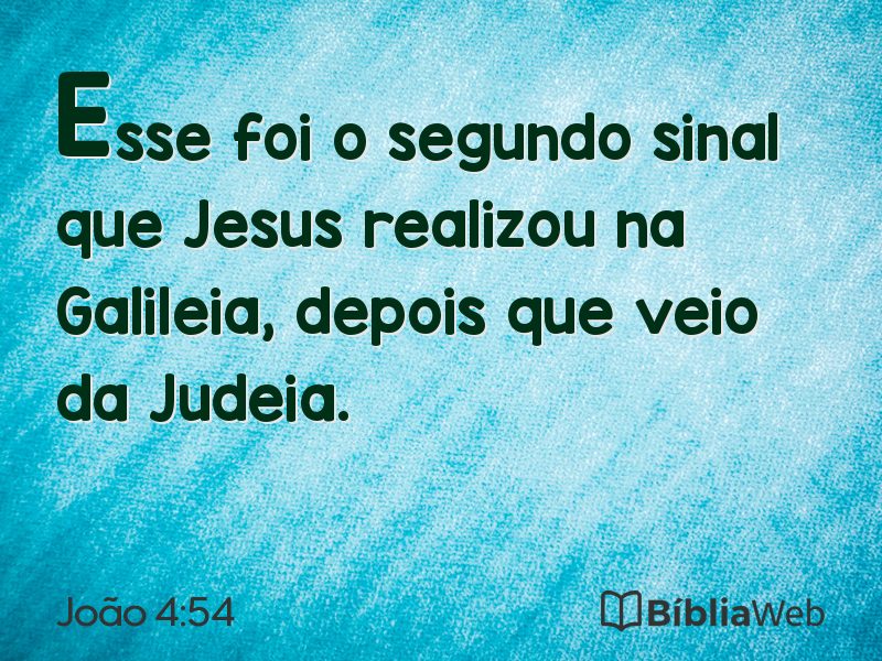 João 4:54 em imagem para compartilhar
