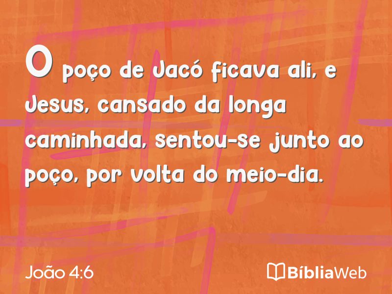João 4:6 em imagem para compartilhar
